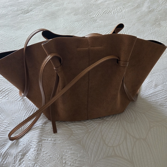Handbags - Suede Brown Women's Tote Bag